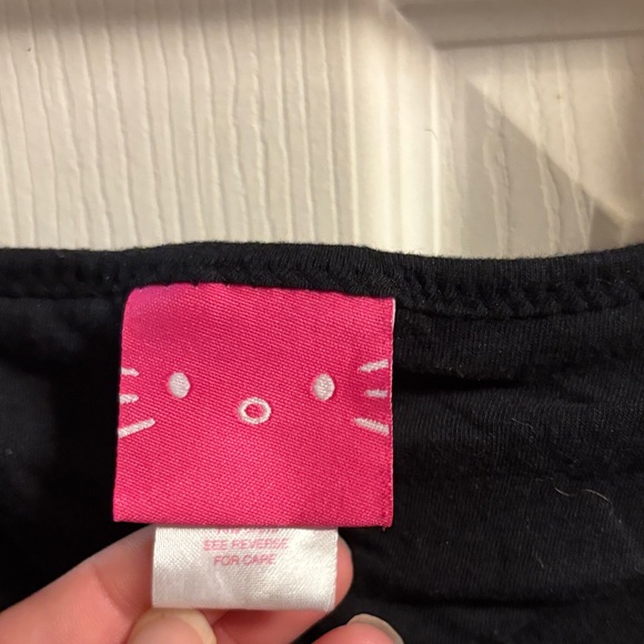 Hello Kitty Black Camisole with Pink Trim and Graphic - Picture 4 of 8